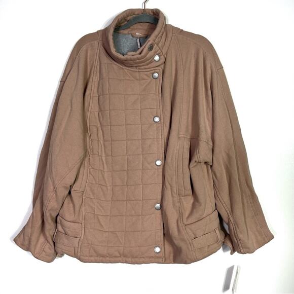 Free People Oversized Knit Quilted Jacket M/L NWT - Picture 2 of 13